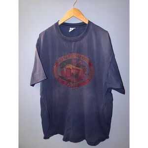 Vintage Gopher Sport Winterset Iowa Covered Bridge Graphic T-Shirt Navy XXL